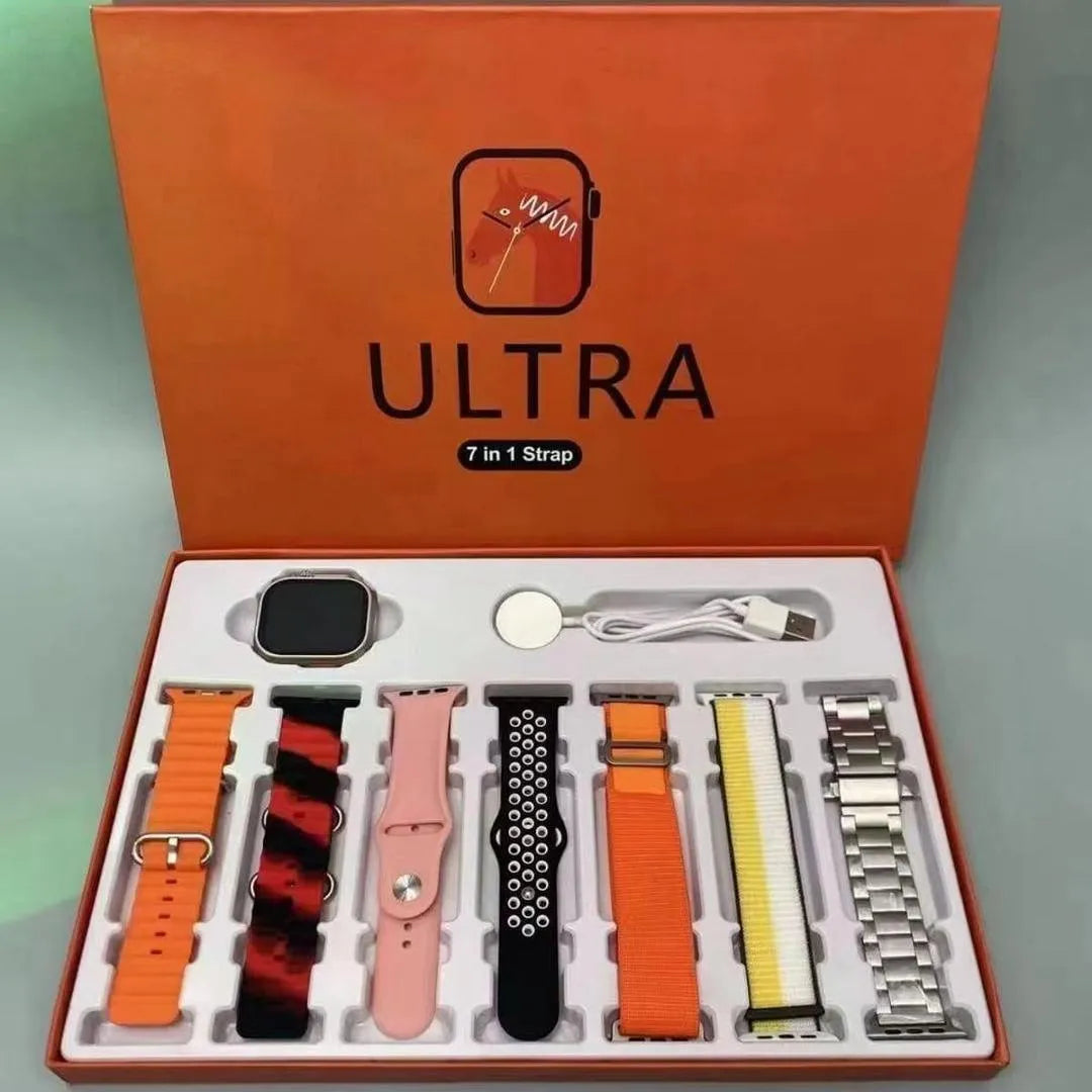 *: Ultra 2   Smart Watch 
*🔥 7-in-1 DEAL 🔥
Watch + 7 Color Straps + Charger + Box