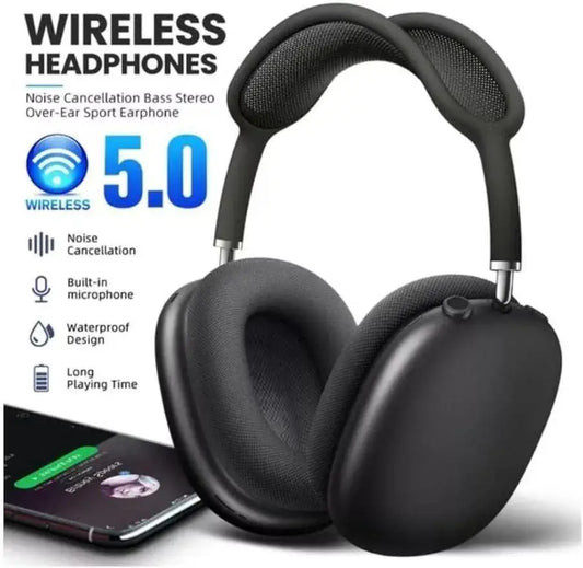 *Product Name*: Latest Black Headphone P9 Bluetooth Wireless with ABS Plastic
*