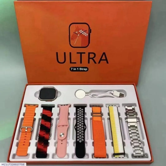 *: Ultra 2   Smart Watch 
*🔥 7-in-1 DEAL 🔥
Watch + 7 Color Straps + Charger + Box