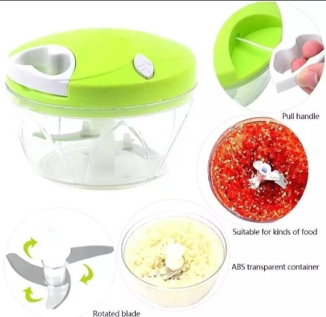Green Manual Food Chopper – Hand-Pull Vegetable & Meat Cutter
