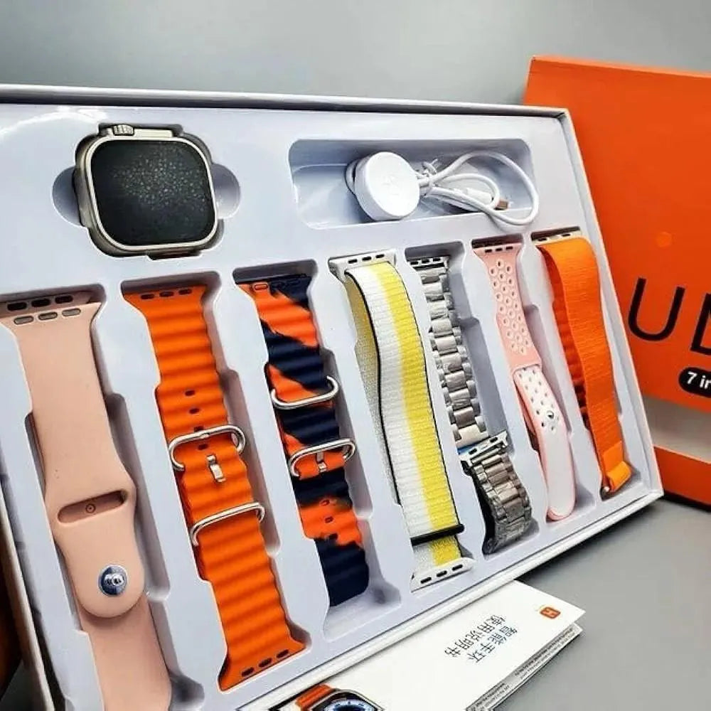 *: Ultra 2   Smart Watch 
*🔥 7-in-1 DEAL 🔥
Watch + 7 Color Straps + Charger + Box