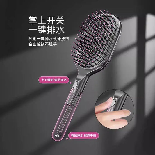 Self-Cleaning Hair Brush with One-Click Hair Removal