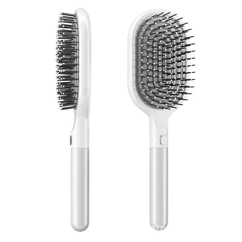 Self-Cleaning Hair Brush with One-Click Hair Removal